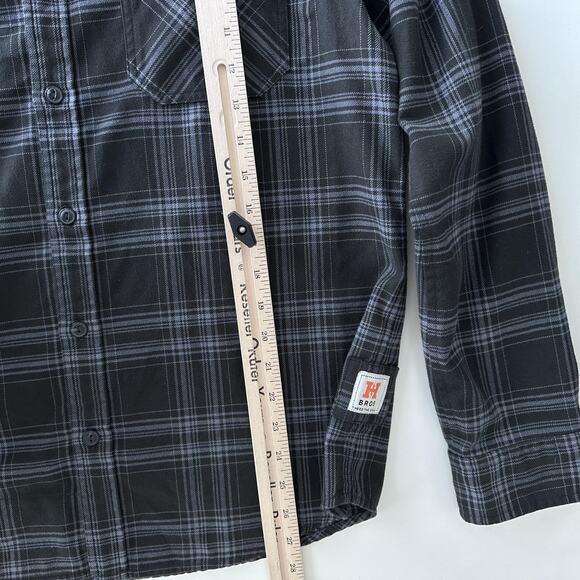 Howler Brothers Shirt Mens Medium Black Gray Quintana Quilted Flannel Plaid - Picture 9 of 11